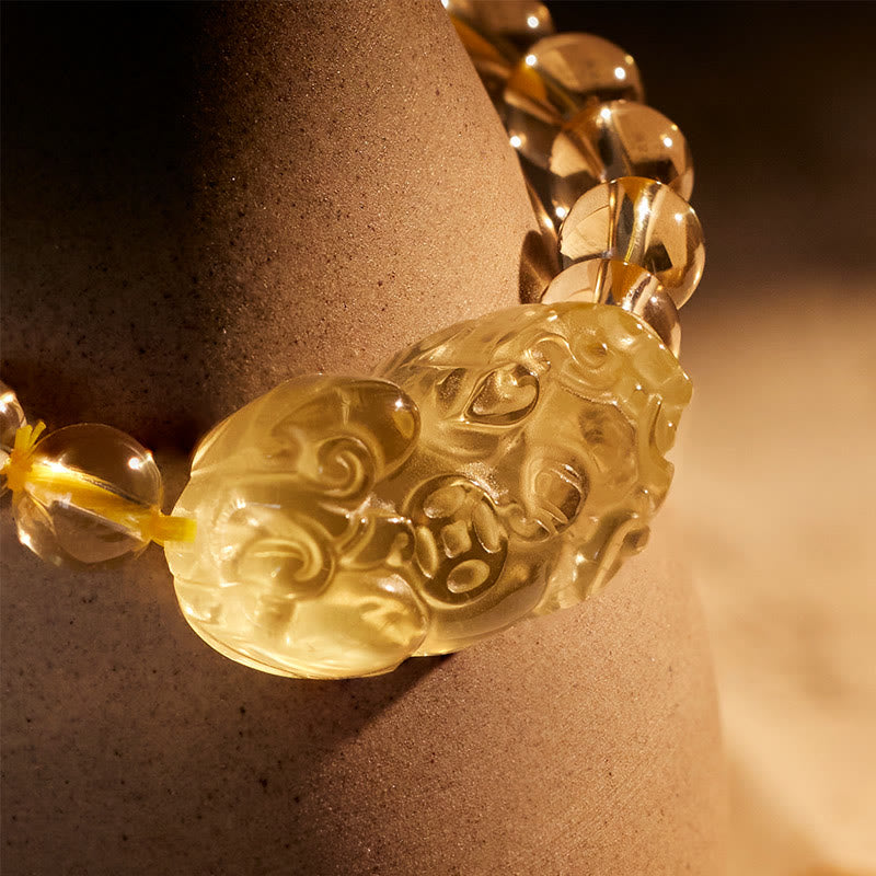 FuAttract Fortune-Attracting Citrine Embrace Prosperity and Protection Pixiu Bracelet - image 11