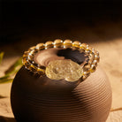 FuAttract Fortune-Attracting Citrine Embrace Prosperity and Protection Pixiu Bracelet - 8mm - image 0