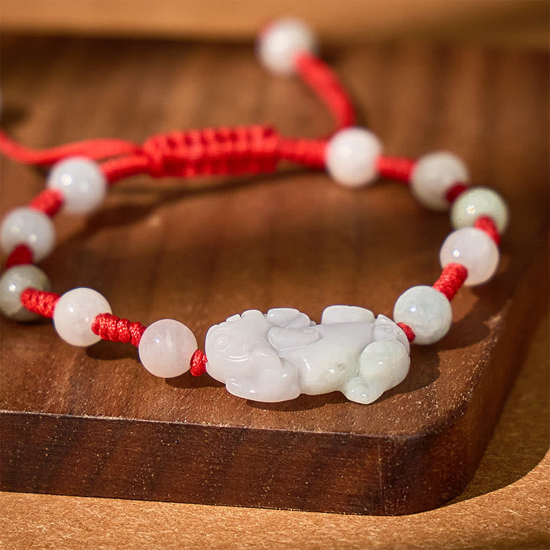 FuAttract Prosperity & Protection – Jadeite Pixiu Red String Bracelet - image 10