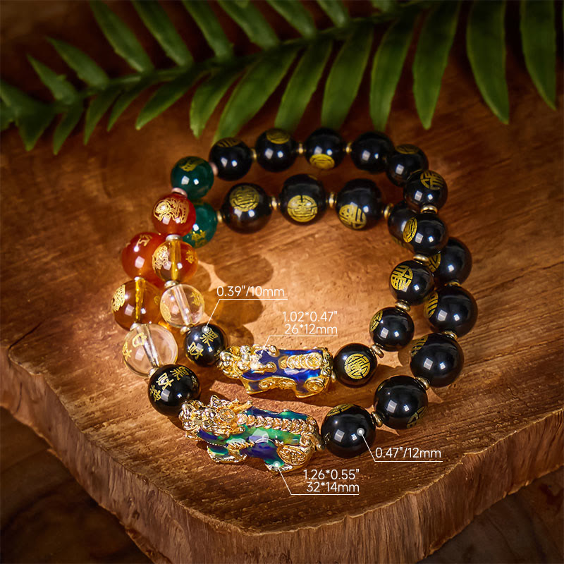 FuAttract Protective Wealth Bracelet – Color-Changing Pixiu & Black Onyx - image 5