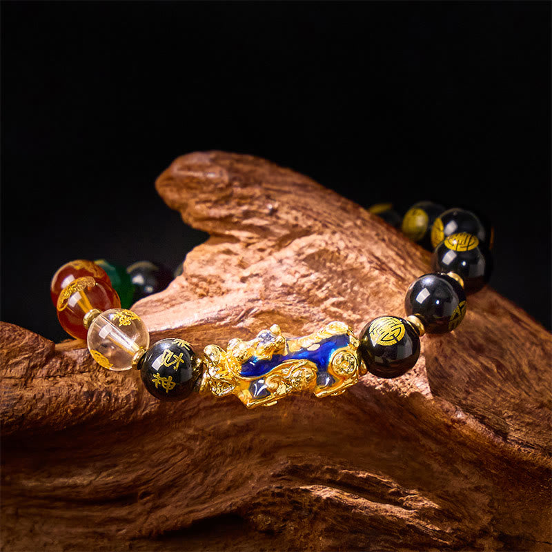 FuAttract Protective Wealth Bracelet – Color-Changing Pixiu & Black Onyx - image 2
