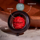 FuAttract Protection & Harmony - Cinnabar Sandalwood Om Mani Padme Hum Pixiu Key Chain - image 4