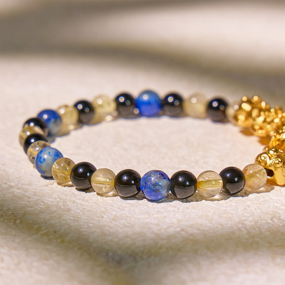 FuAttract Fortune Forge - Black Obsidian Lapis Lazuli Power Bracelet - image 4