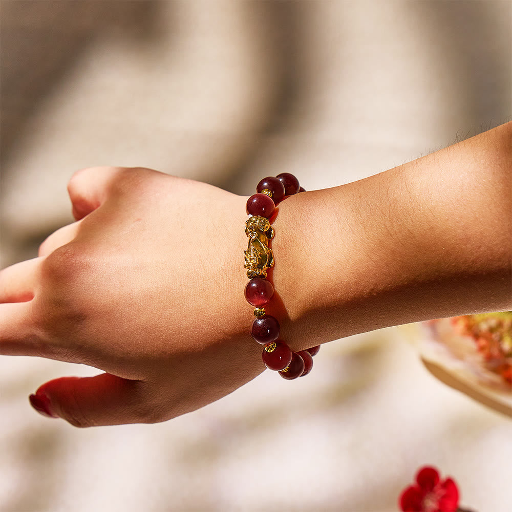 FuAttract Purple Mystic - Cat's Eye Thermochromic Pixiu Bracelet - image 12