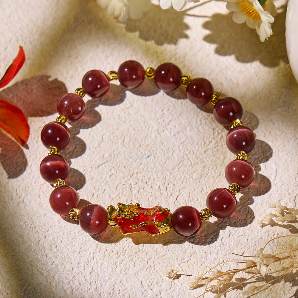 FuAttract Purple Mystic - Cat's Eye Thermochromic Pixiu Bracelet - image 2