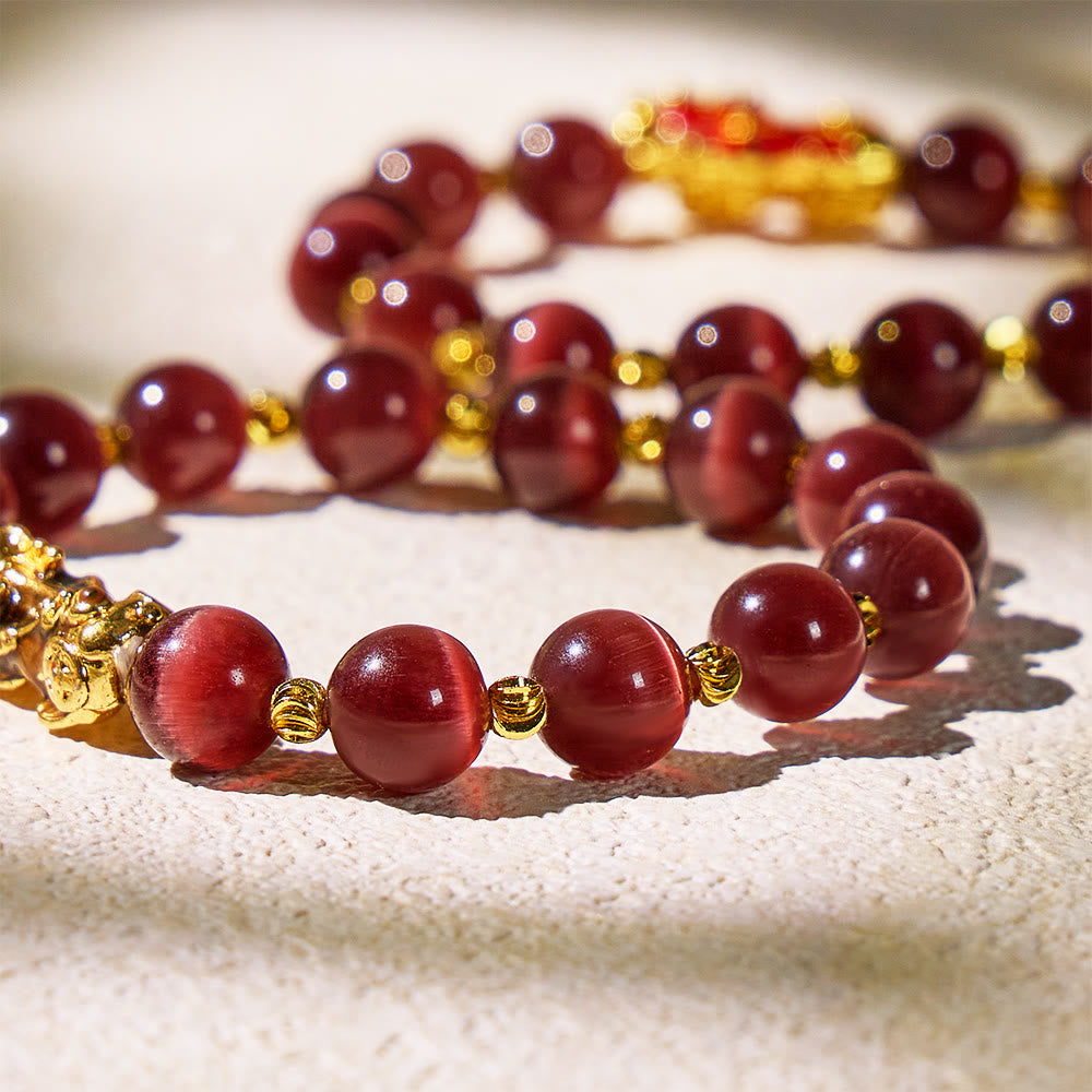 FuAttract Purple Mystic - Cat's Eye Thermochromic Pixiu Bracelet - image 4