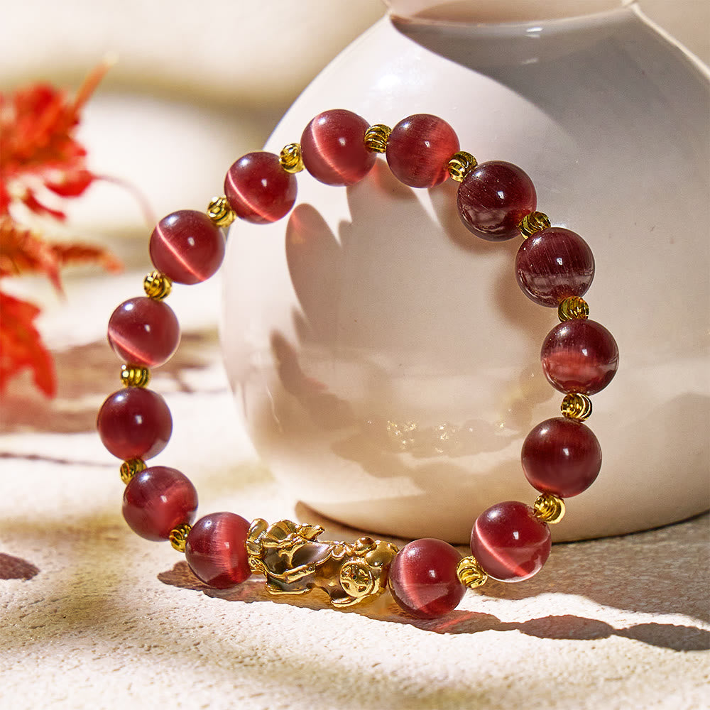 FuAttract Purple Mystic - Cat's Eye Thermochromic Pixiu Bracelet - image 10