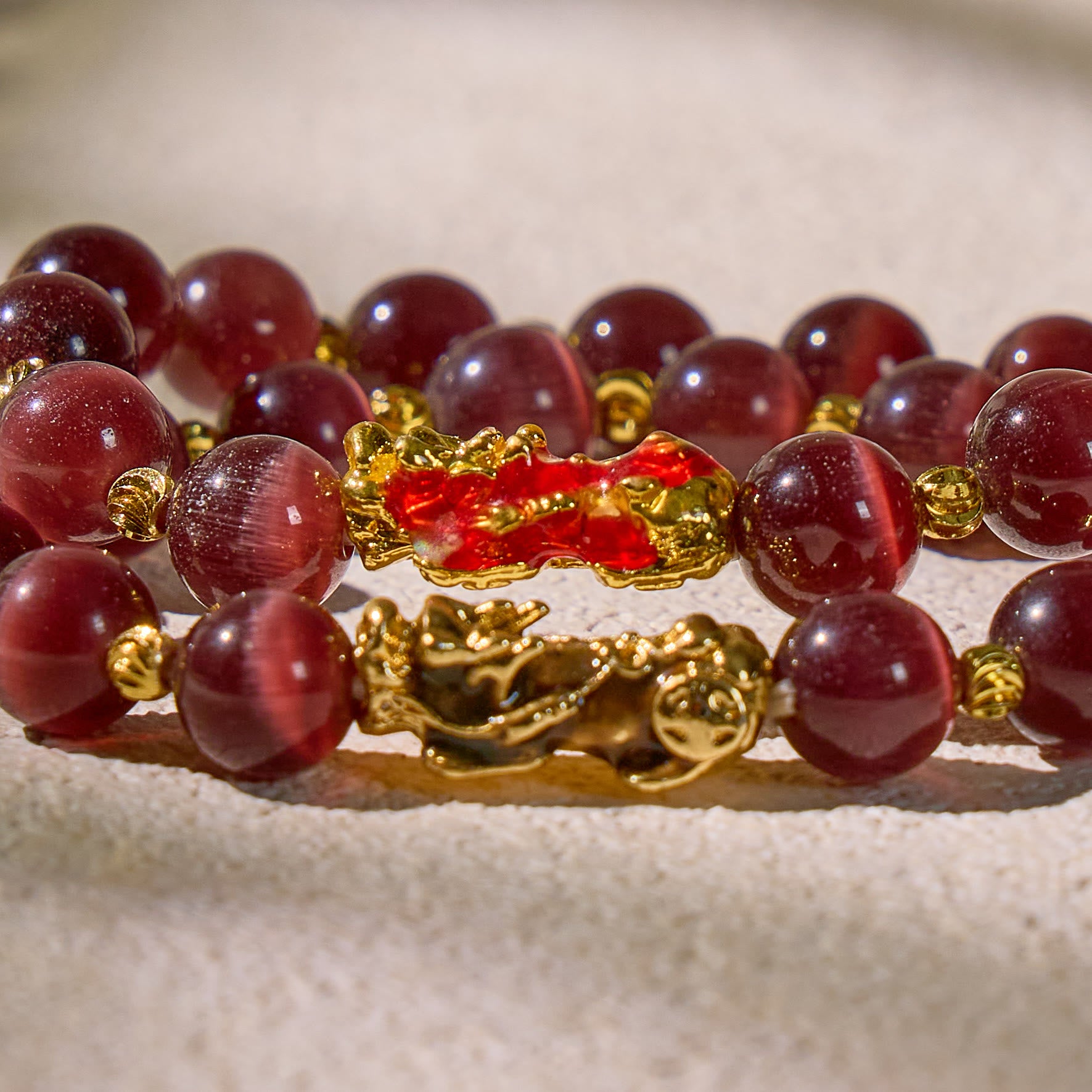 FuAttract Purple Mystic - Cat's Eye Thermochromic Pixiu Bracelet - image 5