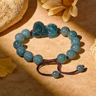 FuAttract Ocean Whisper - Natural Ice Jade Pixiu Handwoven Bracelet - Jade - image 0
