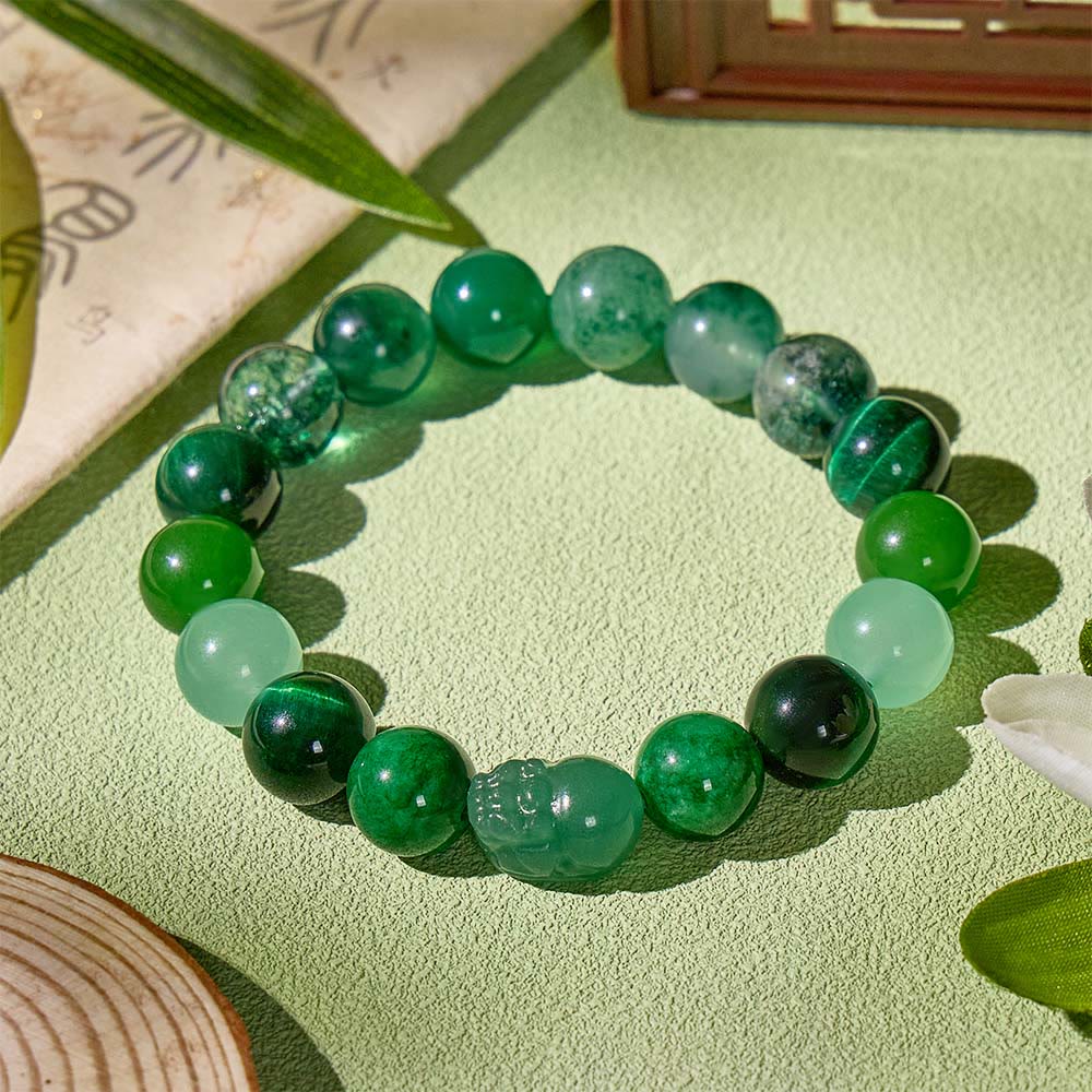 FuAttract Green Fortune - Natural Stone Bracelet for Growth & Prosperity - 12mm - image 13