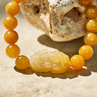 FuAttract Prosperity Flow - Golden Silk Jade Pixiu Bracelet - image 3