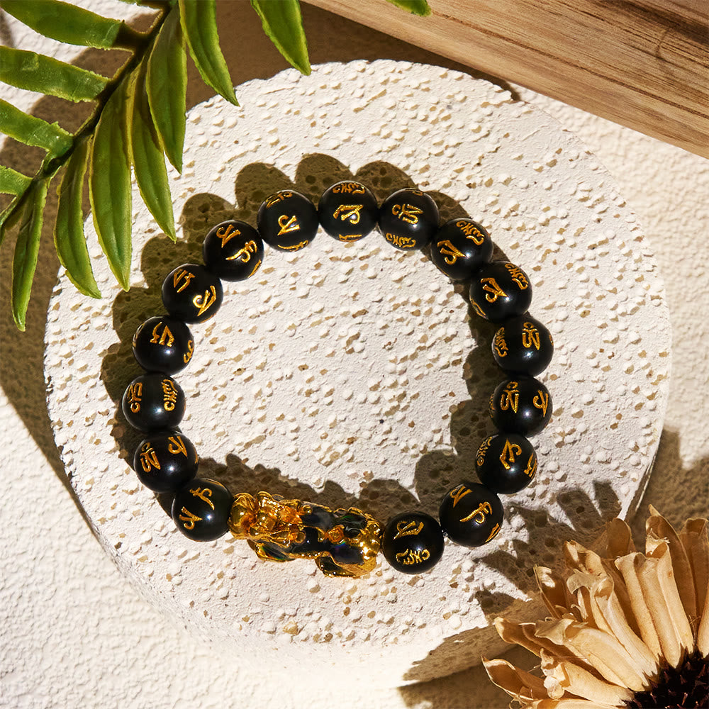 FuAttract Guardian Shift – Color Changing Pixiu Obsidian Wealth Bracelet - image 3