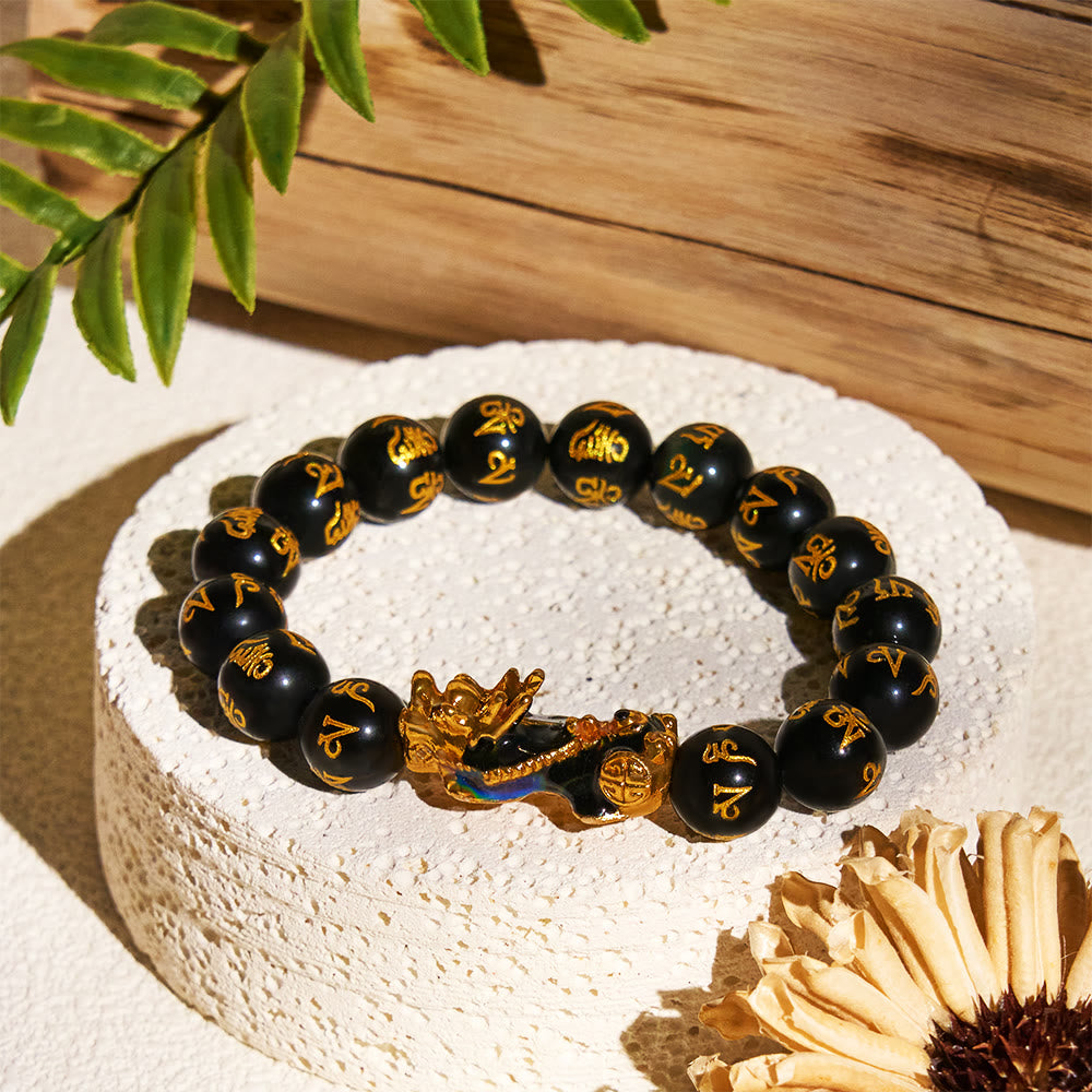 FuAttract Guardian Shift – Color Changing Pixiu Obsidian Wealth Bracelet - 12mm - image 8