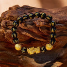 FuAttract Abundance & Protection – Black Onyx Om Mani Padme Hum Beads Pixiu Bracelet - image 2