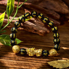 FuAttract Abundance & Protection – Black Onyx Om Mani Padme Hum Beads Pixiu Bracelet - image 1
