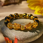 FuAttract Calm & Protection - Black Onyx Om Mani Padme Hum Beads Pixiu Bracelet - image 1