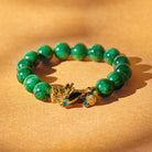 FuAttract Harmony of Fortune Bracelet –  Cyan Jade With FengShui Pixiu - 12mm - image 10