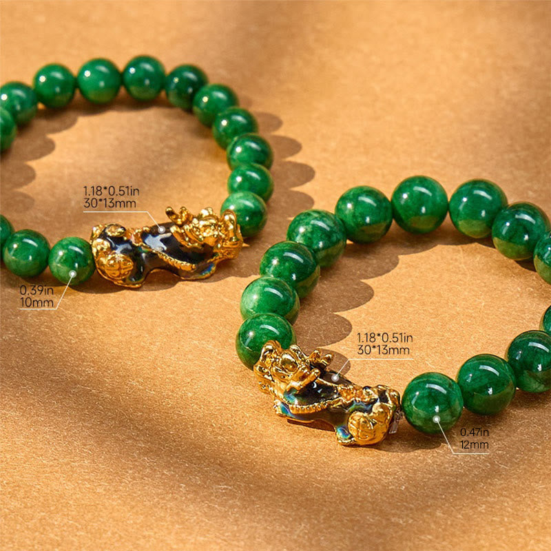 FuAttract Harmony of Fortune Bracelet –  Cyan Jade With FengShui Pixiu - image 4