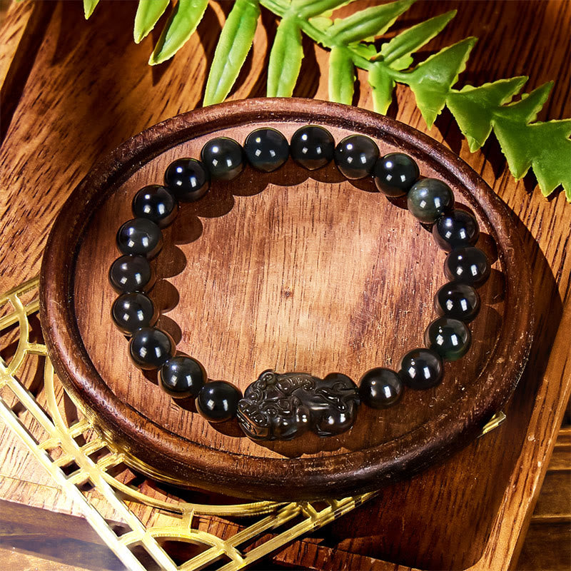 FuAttract Golden Aura Accelerator - Premium Gold Sheen Obsidian Pixiu Bracelet - image 3