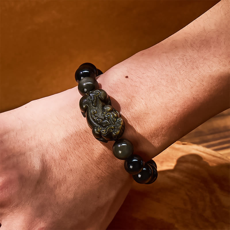 FuAttract Golden Aura Accelerator - Premium Gold Sheen Obsidian Pixiu Bracelet - image 14