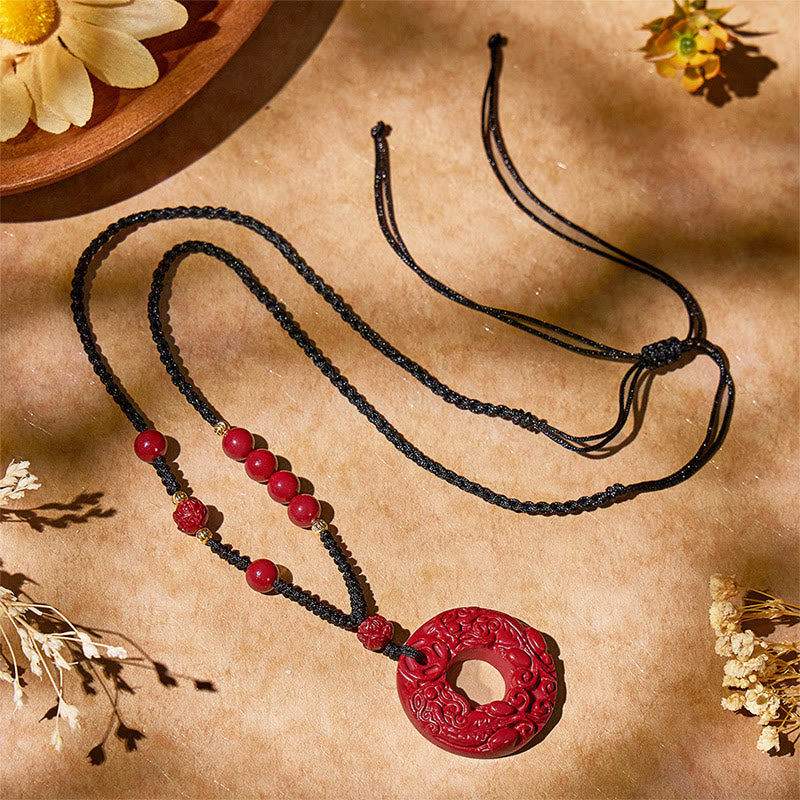 FuAttract Scarlet Talisman - Purple Sand Braided Cord Ping An Buckle Necklace - image 3