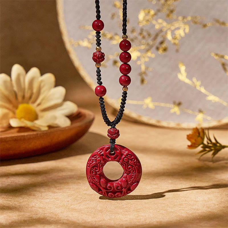 FuAttract Scarlet Talisman - Purple Sand Braided Cord Ping An Buckle Necklace - Purple Sand - image 0