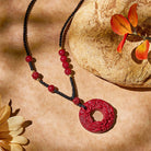 FuAttract Scarlet Talisman - Purple Sand Braided Cord Ping An Buckle Necklace - image 2