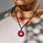 FuAttract Scarlet Talisman - Purple Sand Braided Cord Ping An Buckle Necklace - image 4