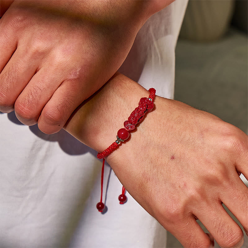 FuAttract Protective Power – Handcrafted Cinnabar Pixiu Braided Bracelet - image 13