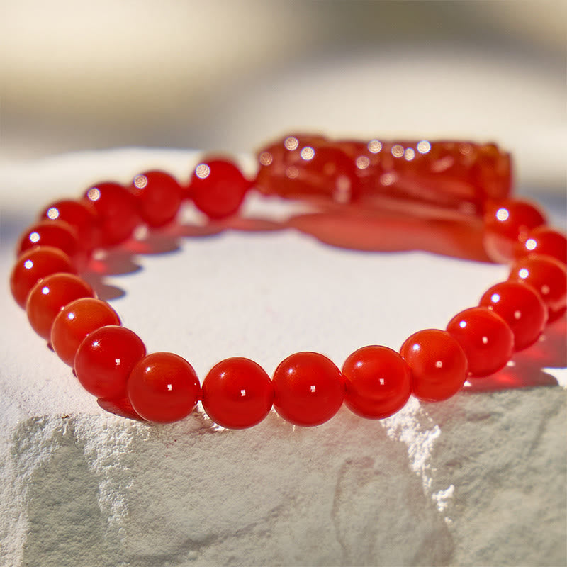 FuAttract Vitality Surge - Natural Red Agate Pixiu Energy Bracelet - image 3