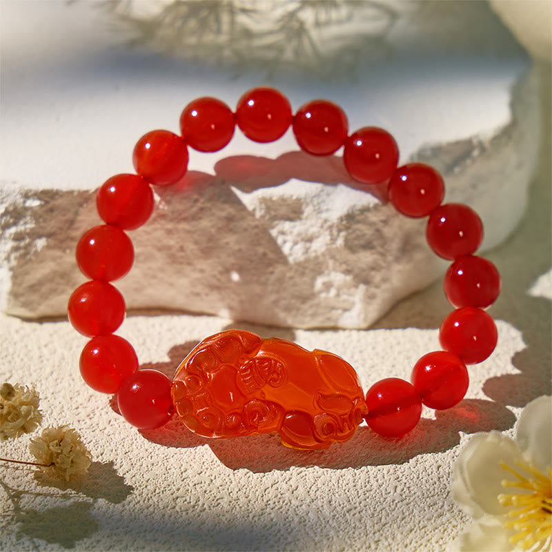 FuAttract Vitality Surge - Natural Red Agate Pixiu Energy Bracelet - 10mm - image 9