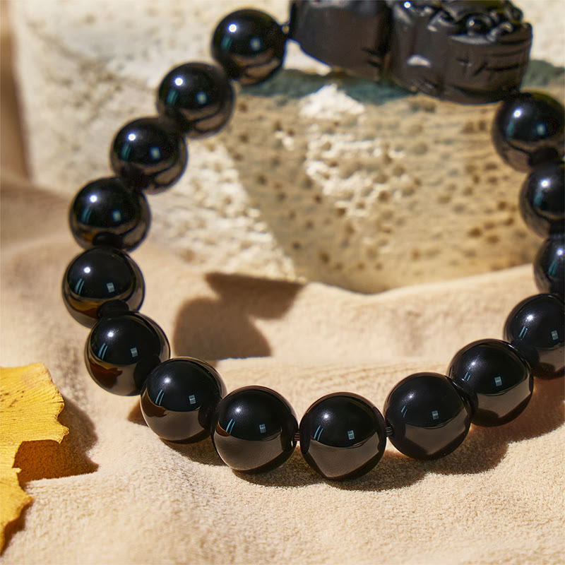 FuAttract Aegis of Shadows - Premium Black Obsidian Pixiu Protection Bracelet - image 4