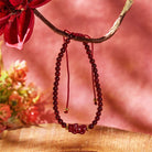 FuAttract Wealth Weaver - Natural Garnet Cinnabar Pixiu Hand-Knotted Bracelet - image 2