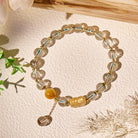 FuAttract Powerhouse of Prosperity - Gold Rutilated Pixiu Green Phantom Energy Bracelet - image 1