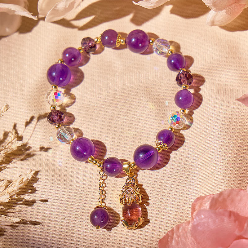 FuAttract Pixiu Talisman Bracelet | Amethyst for Calm, Clarity & Energy Shielding - image 2