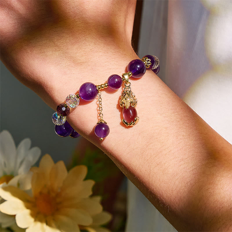 FuAttract Pixiu Talisman Bracelet | Amethyst for Calm, Clarity & Energy Shielding - image 5