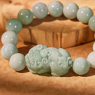 FuAttract Wealth Guardian - Natural Hand-Knotted Jade Pixiu Bracelet - image 11