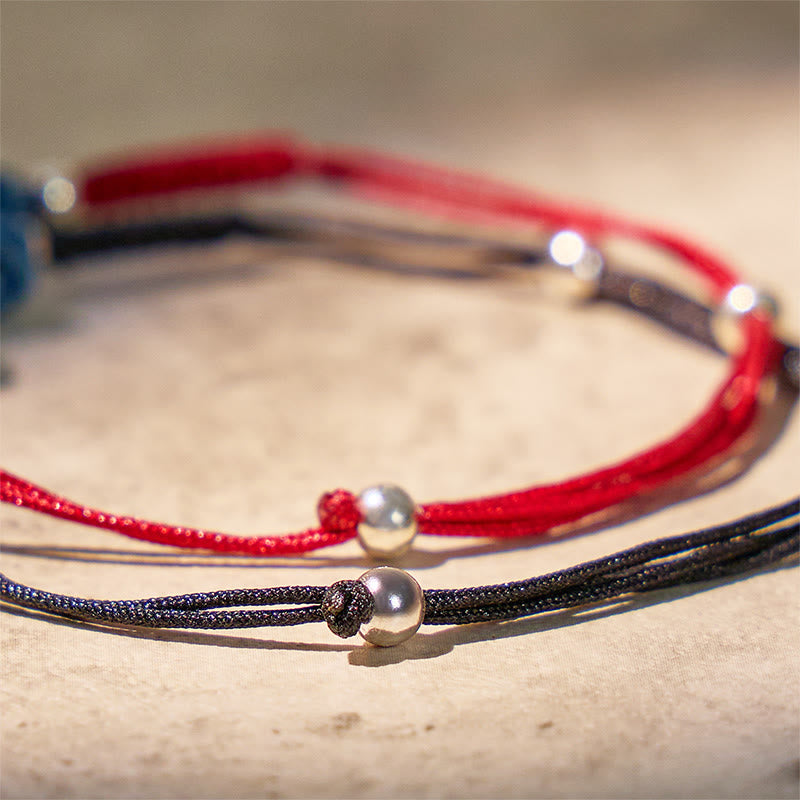 FuAttract Blossom Harmony - Sterling Silver Pixiu Strawberry Quartz Bead Braided Bracelet - image 3