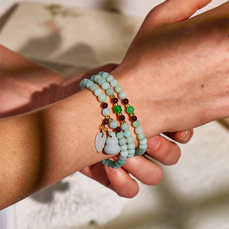 FuAttract Prosperity & Protection Bracelet – Jade + Garnet Pixiu Design - image 12