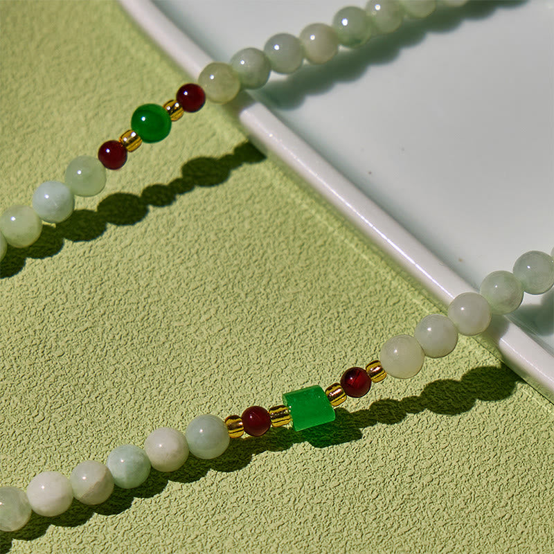 FuAttract Prosperity & Protection Bracelet – Jade + Garnet Pixiu Design - image 4