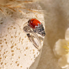 FuAttract Prosperity Coin Catalyst - Adjustable Silver Garnet Pixiu Wealth Ring - image 1