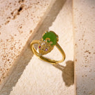FuAttract Harmony's Embrace - Adjustable Gold-Plated Hetian Jade Pixiu Ring - image 3