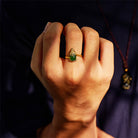 FuAttract Harmony's Embrace - Adjustable Gold-Plated Hetian Jade Pixiu Ring - image 4