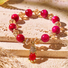 FuAttract Lucky Protection & Prosperity - Red Tiger Eye Stone with Pixiu Pendant Bracelet - Single Wrap Bracelet - image 0