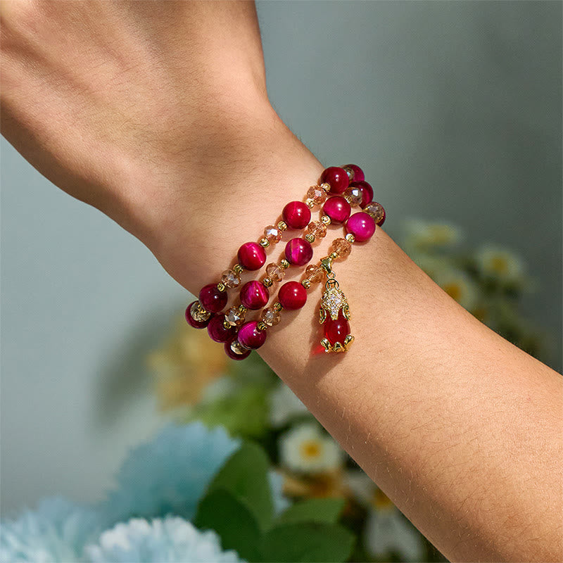 FuAttract Lucky Protection & Prosperity - Red Tiger Eye Stone with Pixiu Pendant Bracelet - image 12