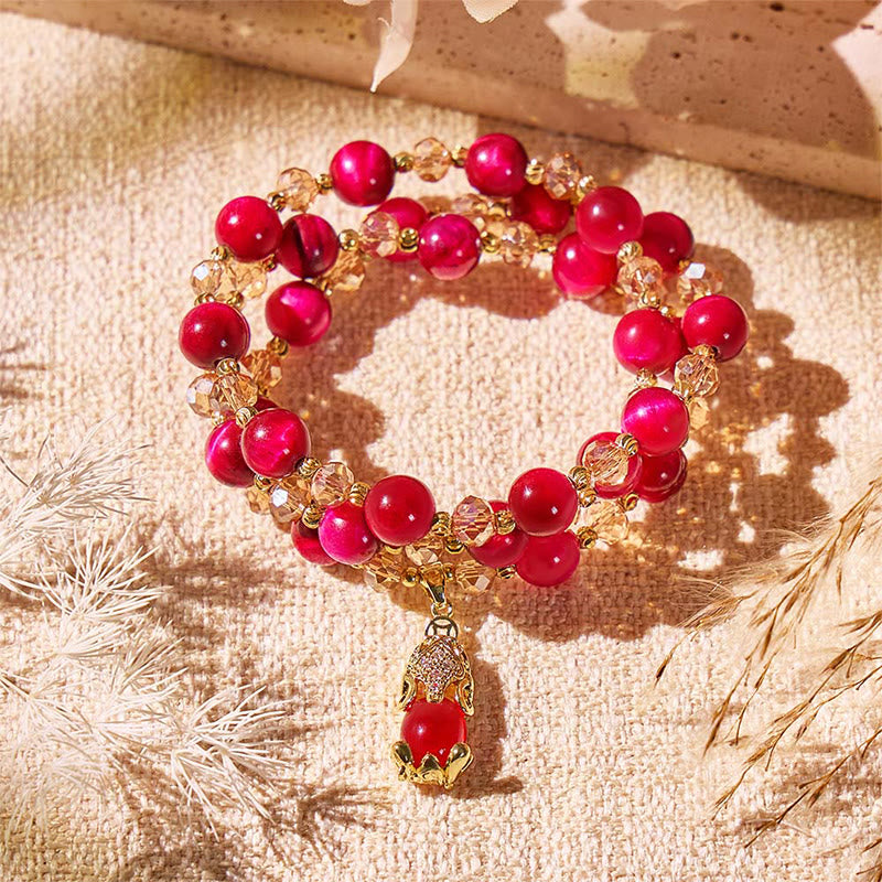 FuAttract Lucky Protection & Prosperity - Red Tiger Eye Stone with Pixiu Pendant Bracelet - image 11