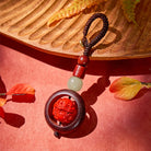 FuAttract Protection & Harmony - Cinnabar Sandalwood Om Mani Padme Hum Pixiu Key Chain - PiXiu - image 0