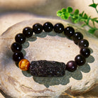 FuAttract Protection & Strength - Tiger Eye & Black Obsidian Pixiu Bracelet - 12mm - image 0