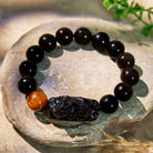 FuAttract Protection & Strength - Tiger Eye & Black Obsidian Pixiu Bracelet - 14mm - image 10