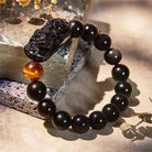 FuAttract Protection & Strength - Tiger Eye & Black Obsidian Pixiu Bracelet - image 1